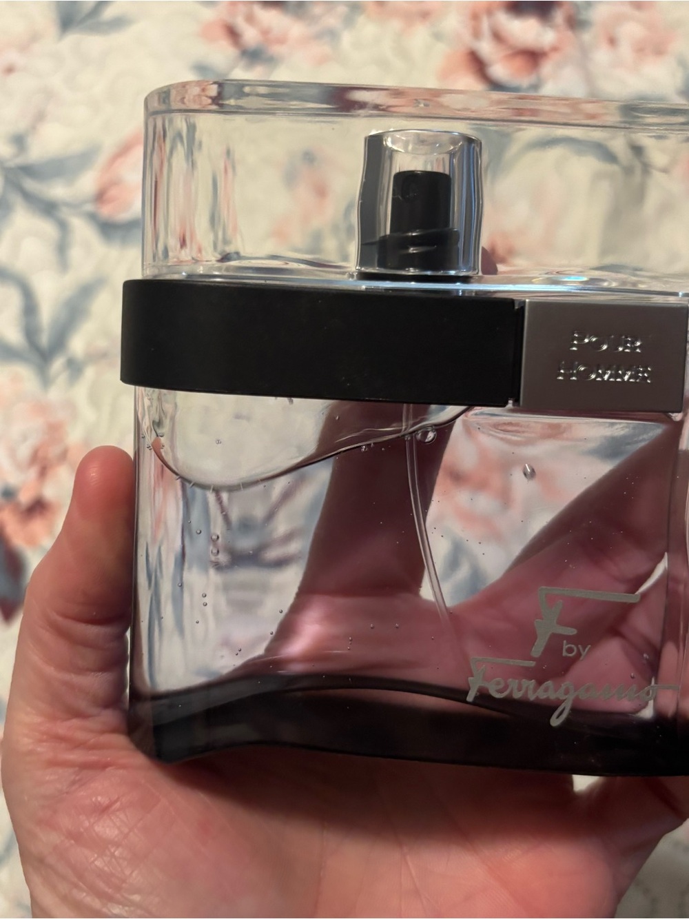 F by Ferragamo Clear Perfume Bottle with Black Accent full